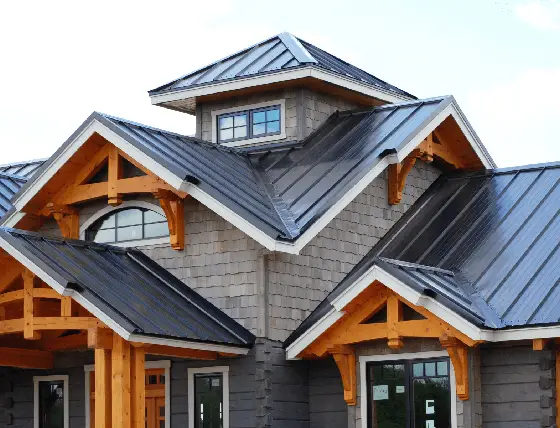Metal roofing Central Illinois modern standing seam home