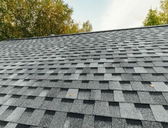 Newly installed architectural asphalt shingle roof on residential home in Central Illinois